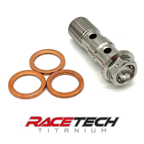 Titanium M10x1.0 Double Banjo Race Spec Bolt RT41598-0 (1)